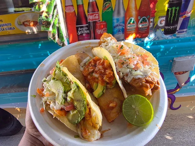 Platillo de tacos de mariscos
